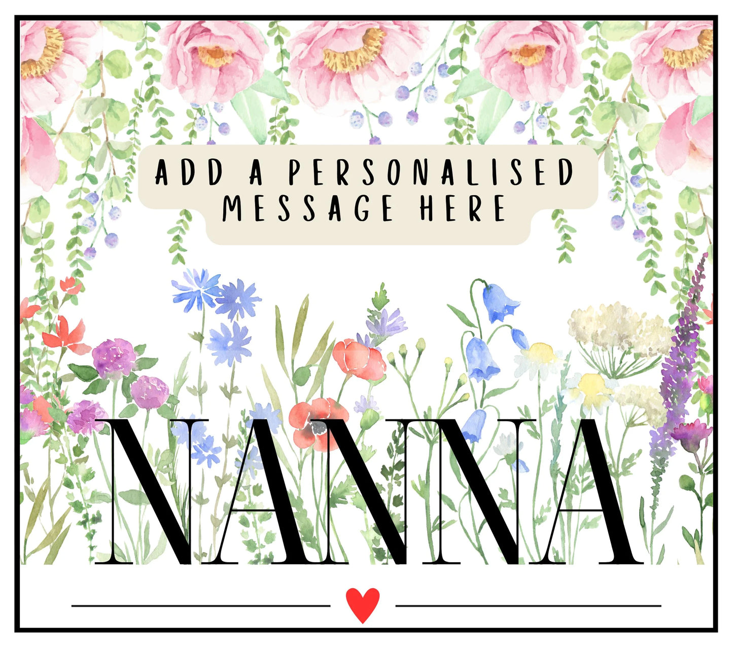 Nanna Personalised Candle Message Gift | Gift for Nanna MKTrends Co