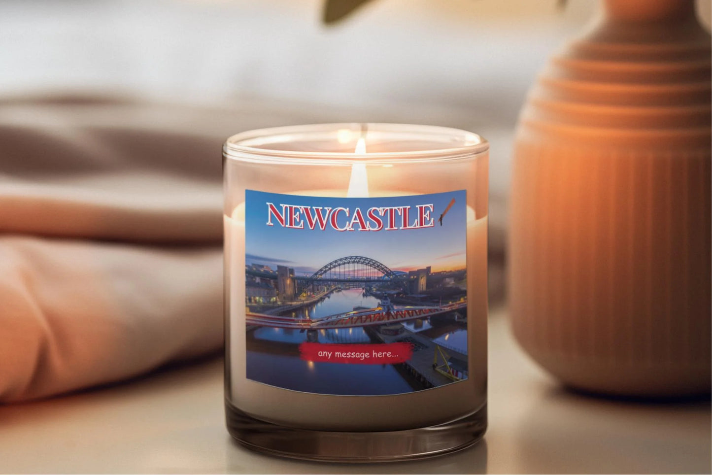 Newcastle Personalised Candle MKTrends Co