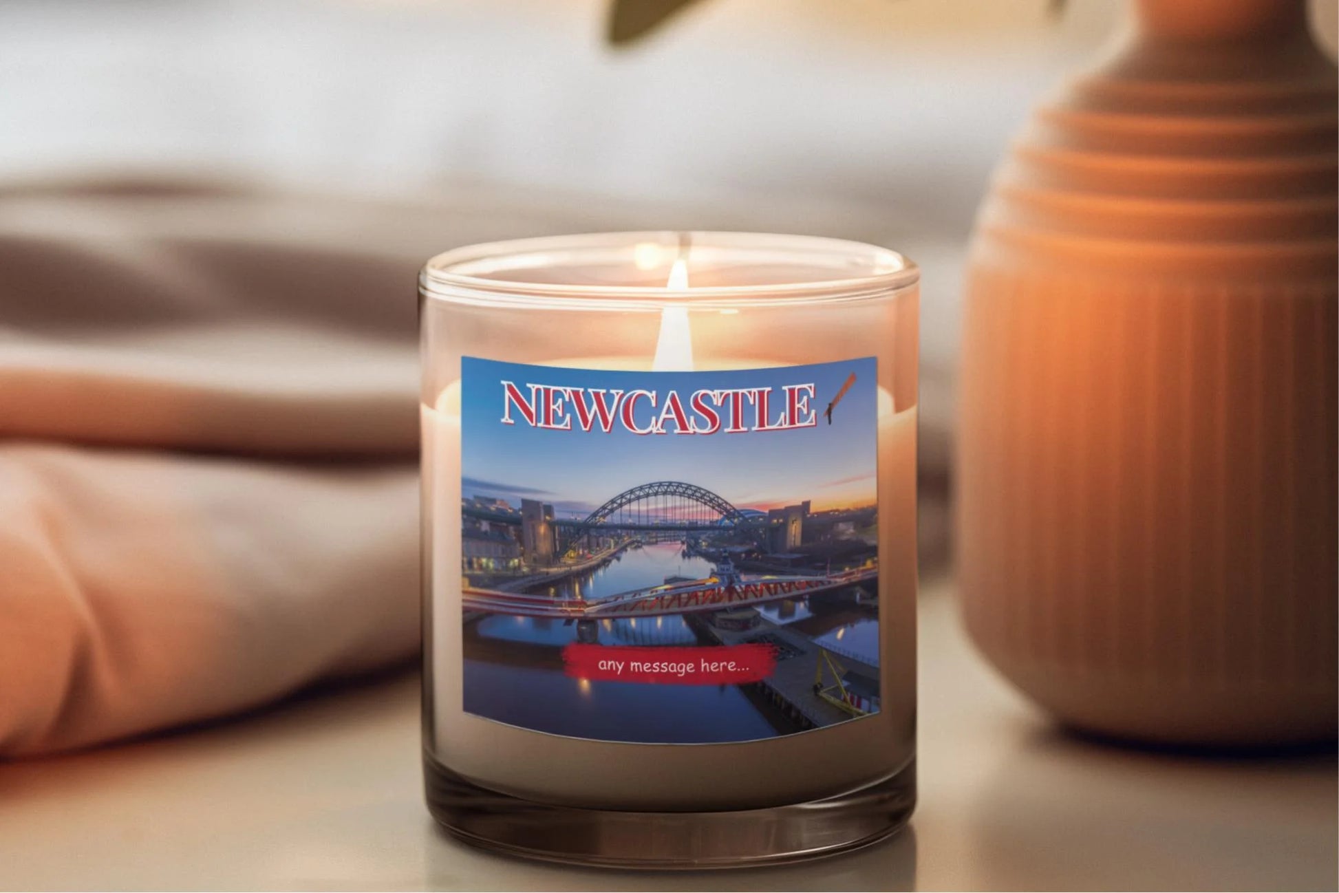 Newcastle Personalised Candle MKTrends Co