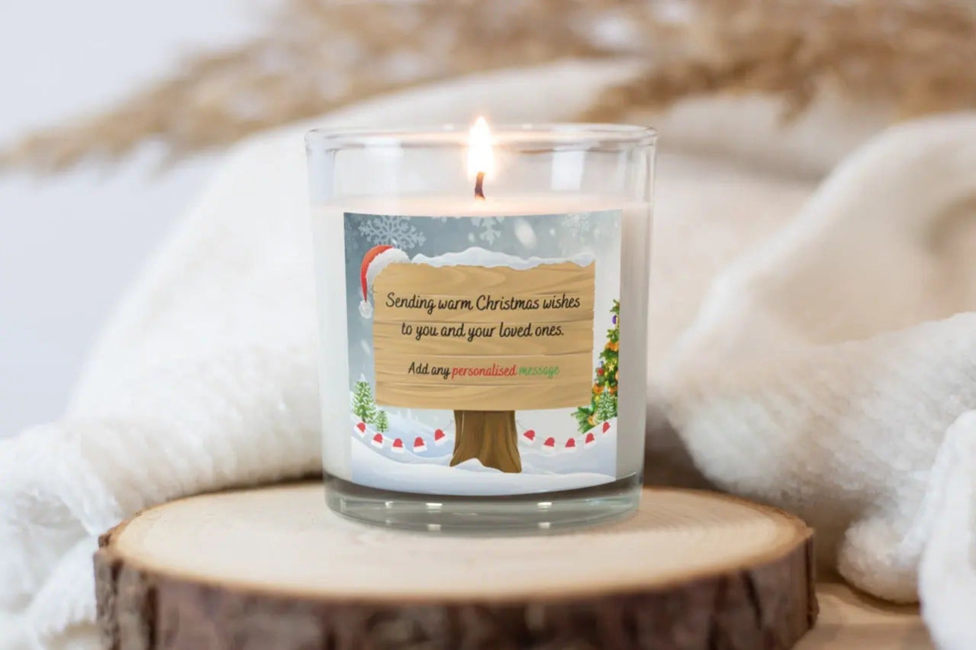 North Pole Christmas Message Personalised Candle | Christmas Gifts MKTrends Co