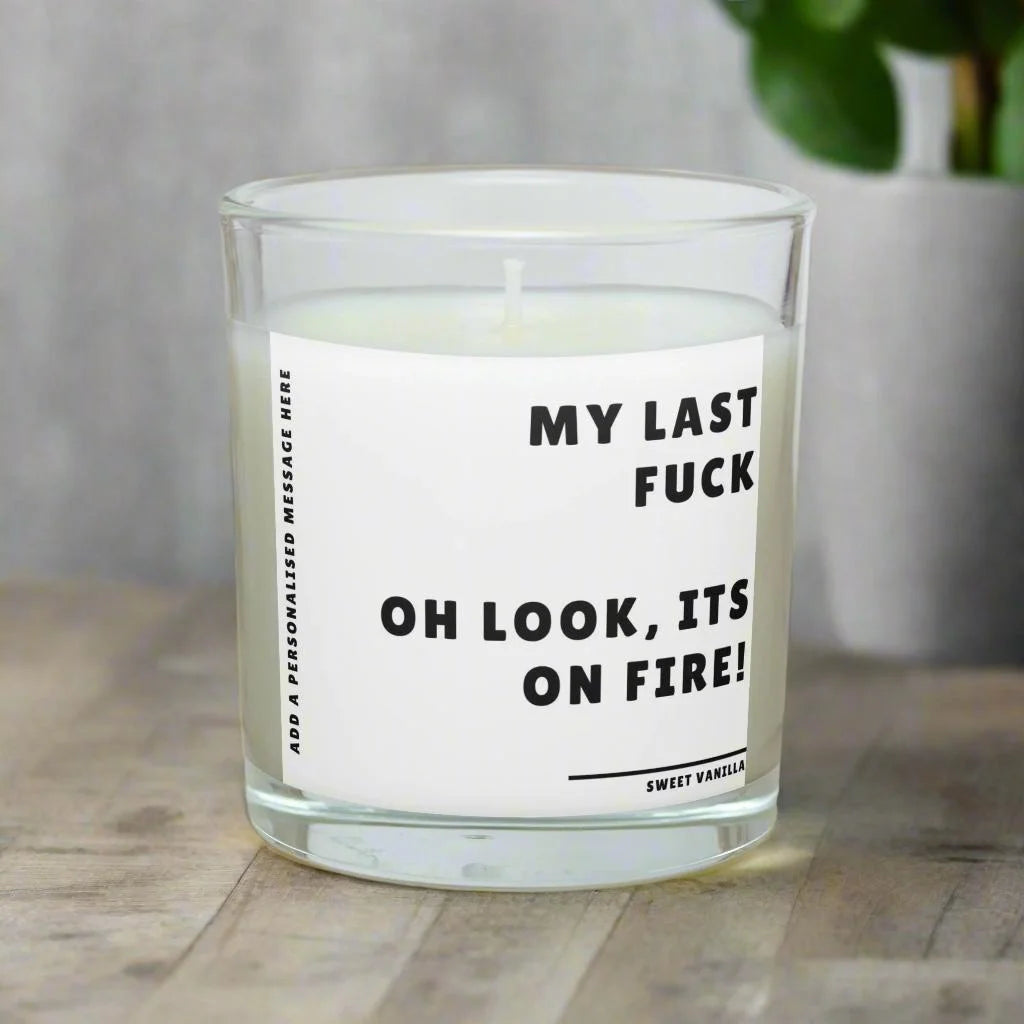 Novelty Last Fuck Personalised Candle | Funny Candle | Novelty Gift MKTrends Co