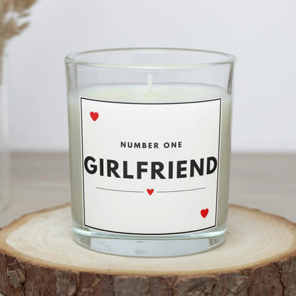 Number 1 Girlfriend Personalised Candle | Girlfriend Message Gift MKTrends Co