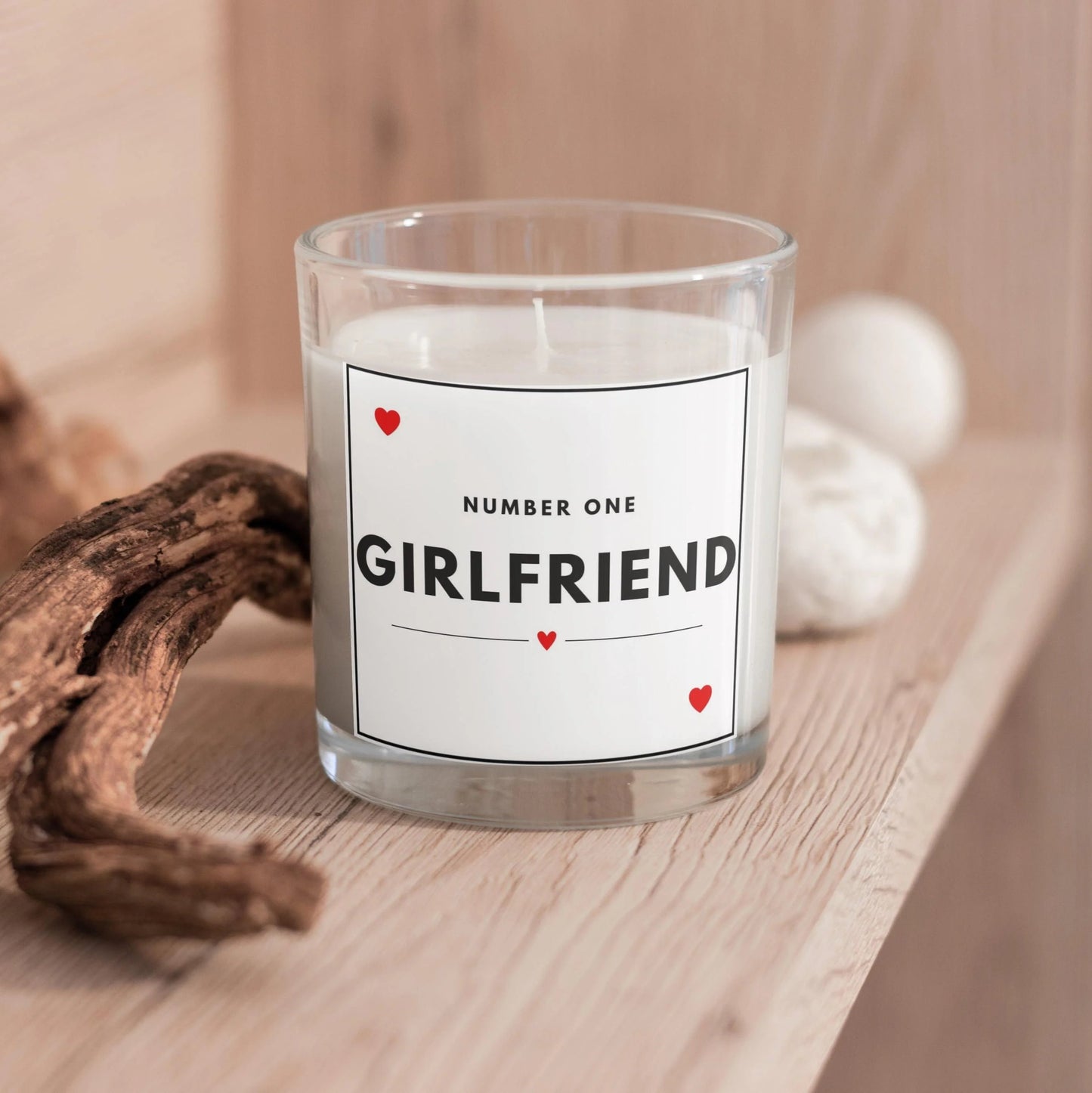 Number 1 Girlfriend Personalised Candle | Girlfriend Message Gift MKTrends Co