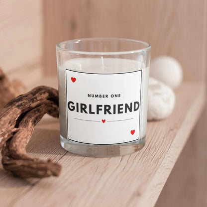 Number 1 Girlfriend Personalised Candle | Girlfriend Message Gift MKTrends Co