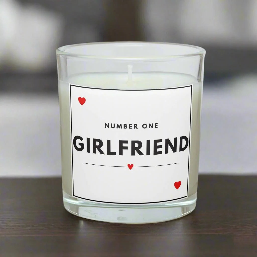 Number 1 Girlfriend Personalised Candle | Girlfriend Message Gift MKTrends Co