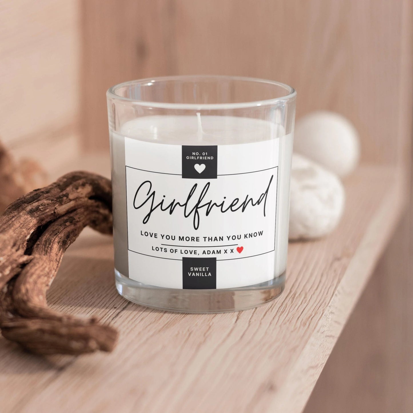 Number One Girlfriend Personalised Candle | Number 1 Girlfriend Gift MKTrends Co