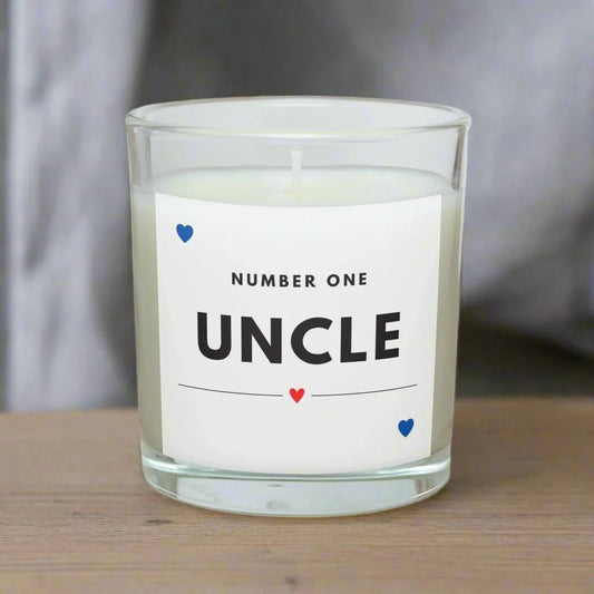 Number One Uncle Personalised Candle | Number 1 Uncle Gift MKTrends Co