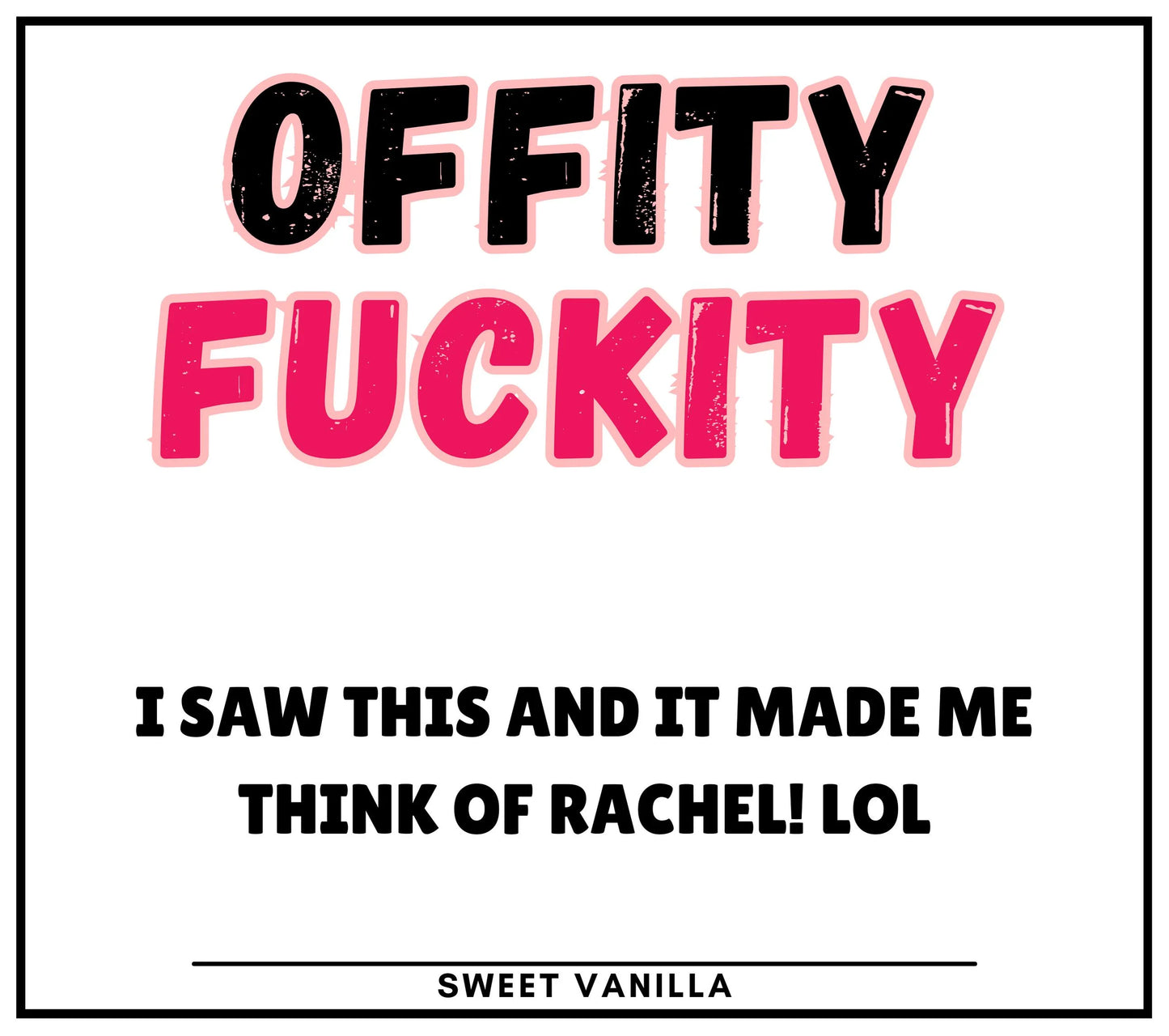 Offity Fuckity Funny Personalised Candle | Novelty Gift MKTrends Co