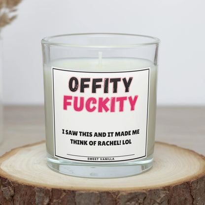 Offity Fuckity Funny Personalised Candle | Novelty Gift MKTrends Co