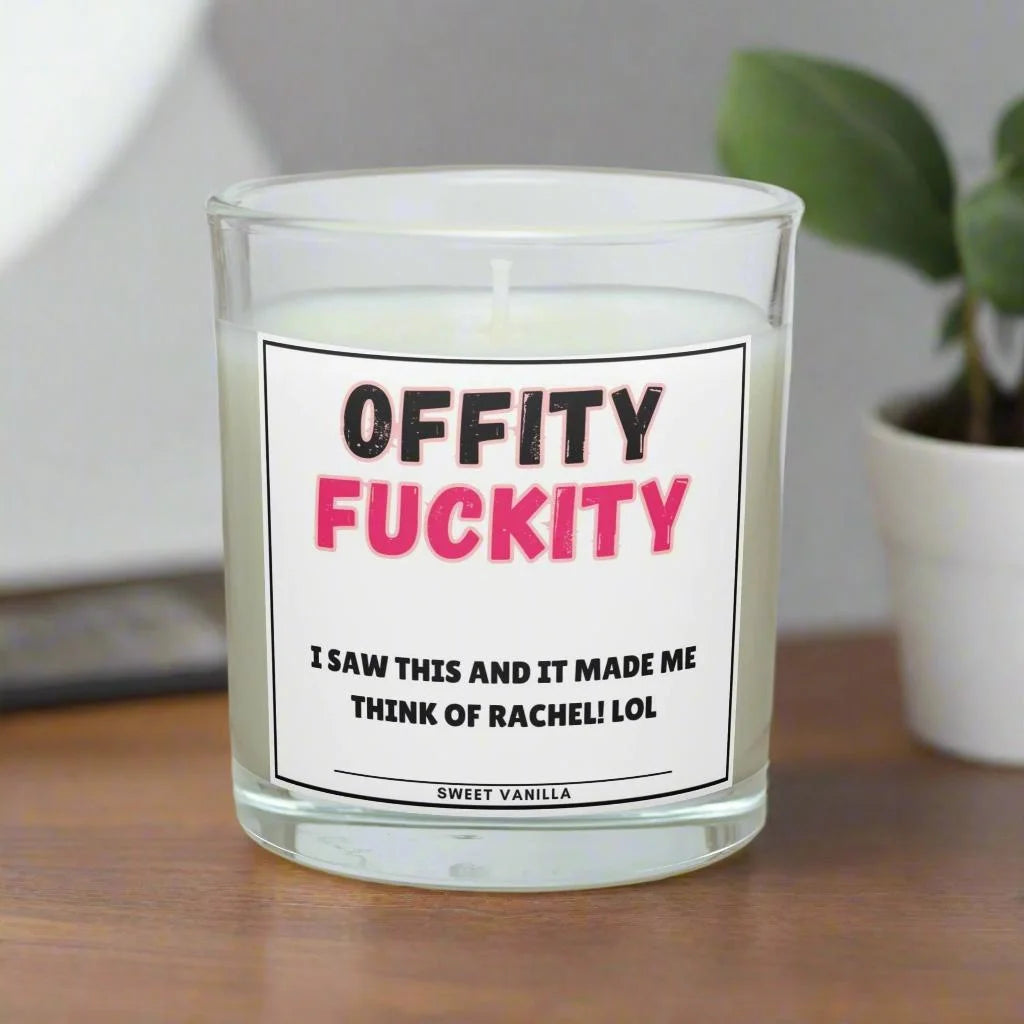 Offity Fuckity Funny Personalised Candle | Novelty Gift MKTrends Co