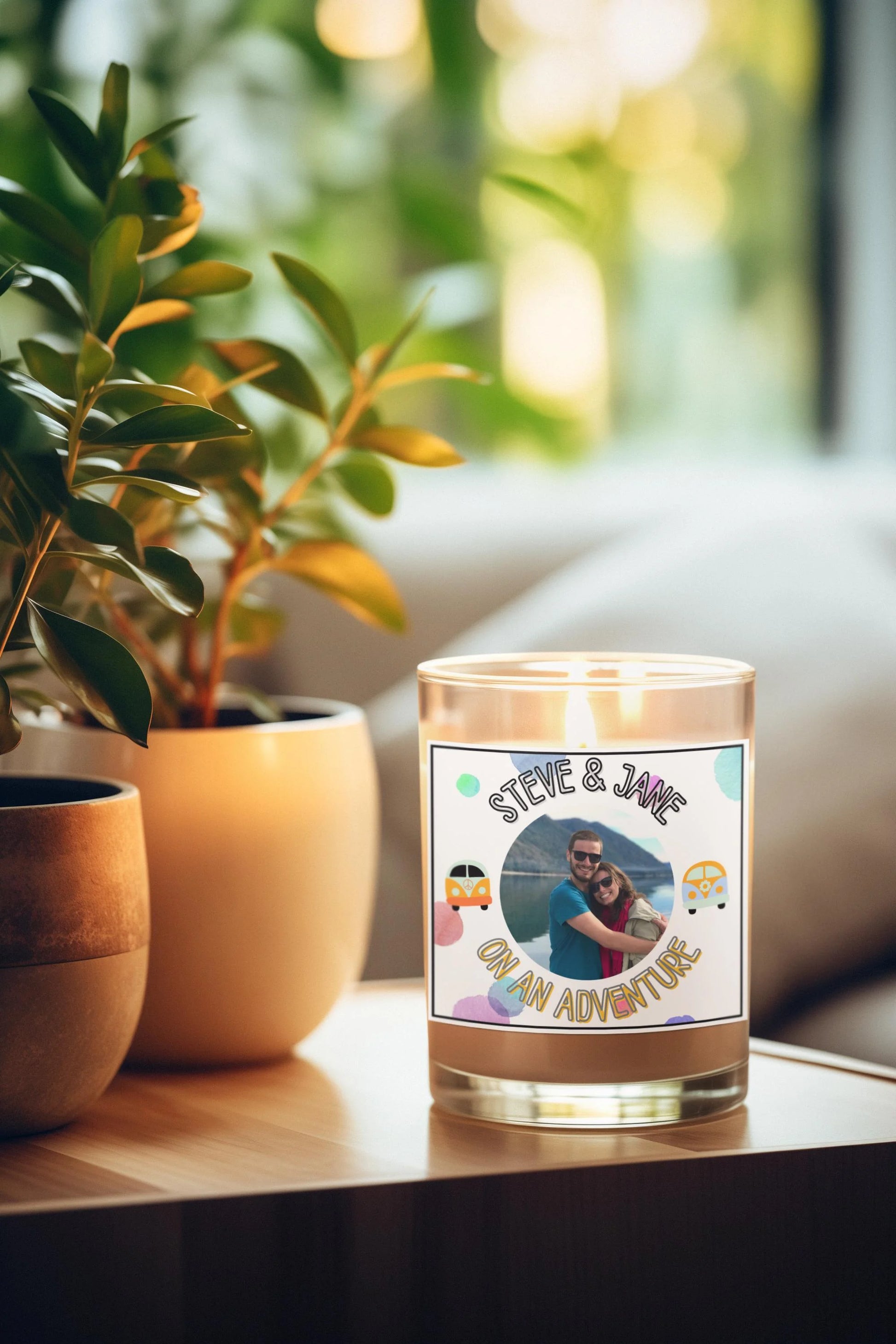 On An Adventure Motorhome Personalised Photo Candle | Vanlife Gift MKTrends Co