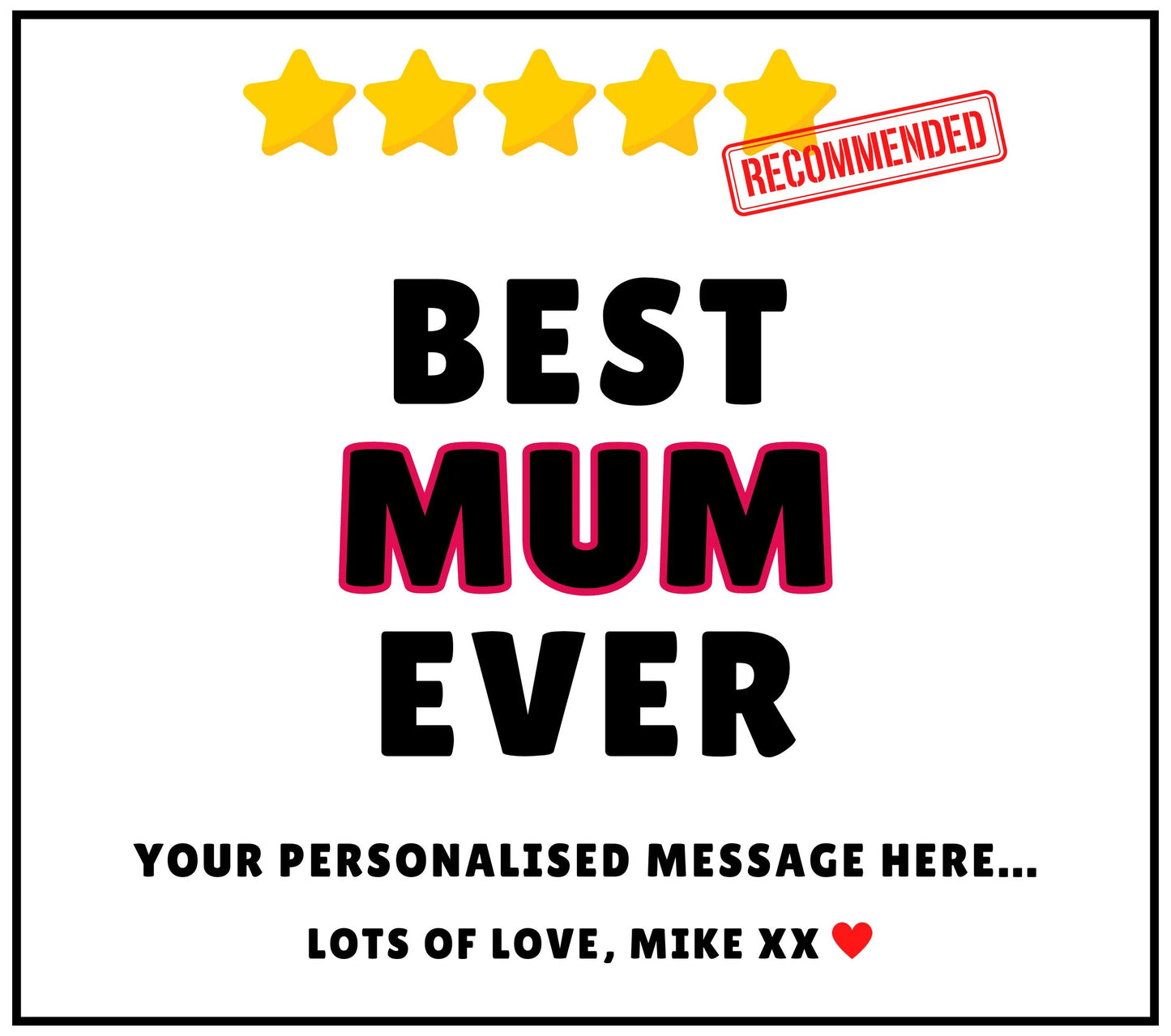 Personalised Best Mum Candle | Mother's Day Gift MKTrends Co