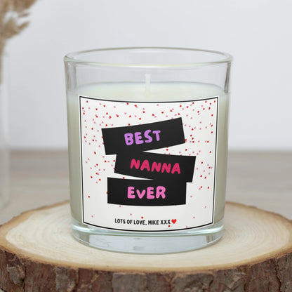 Personalised Best Nanna Ever Candle MKTrends Co