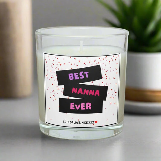 Personalised Best Nanna Ever Candle MKTrends Co