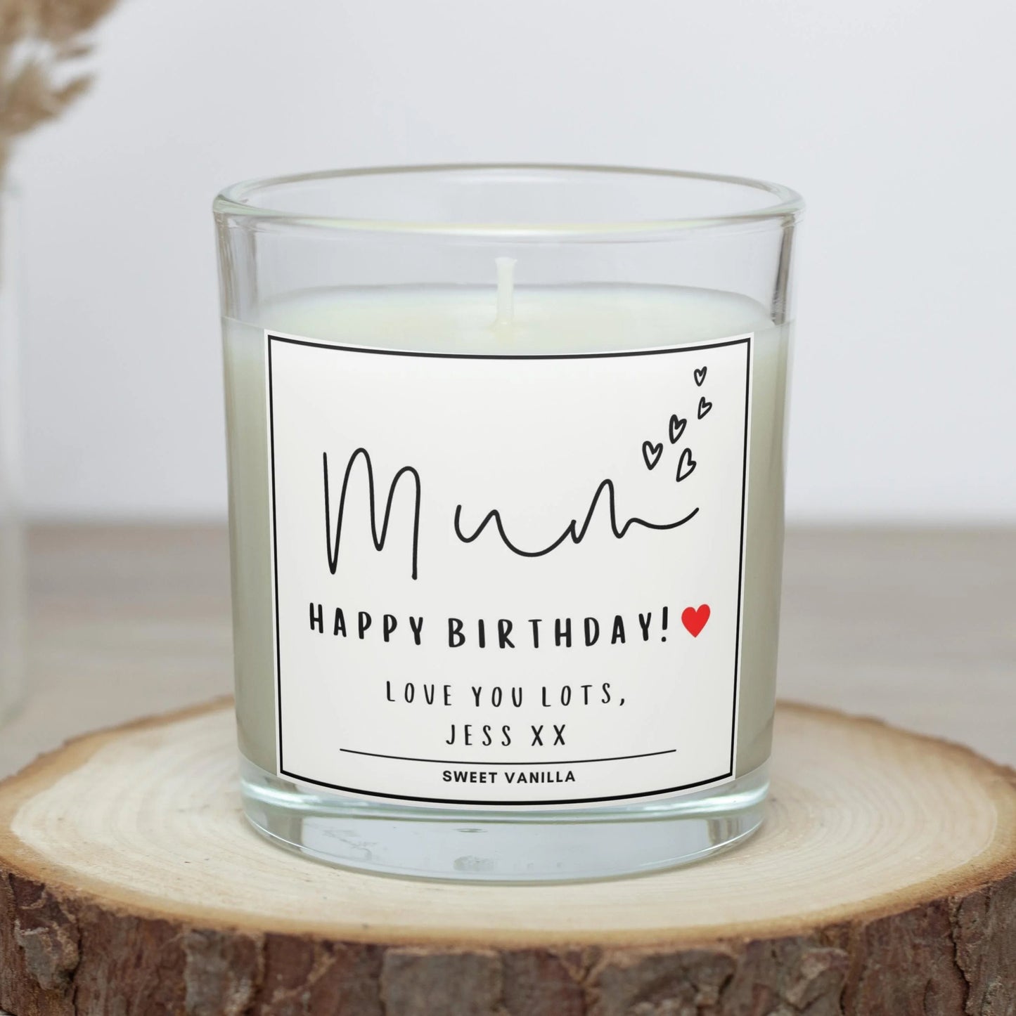 Personalised Mum Hearts Candle | Gifts for Mum MKTrends Co