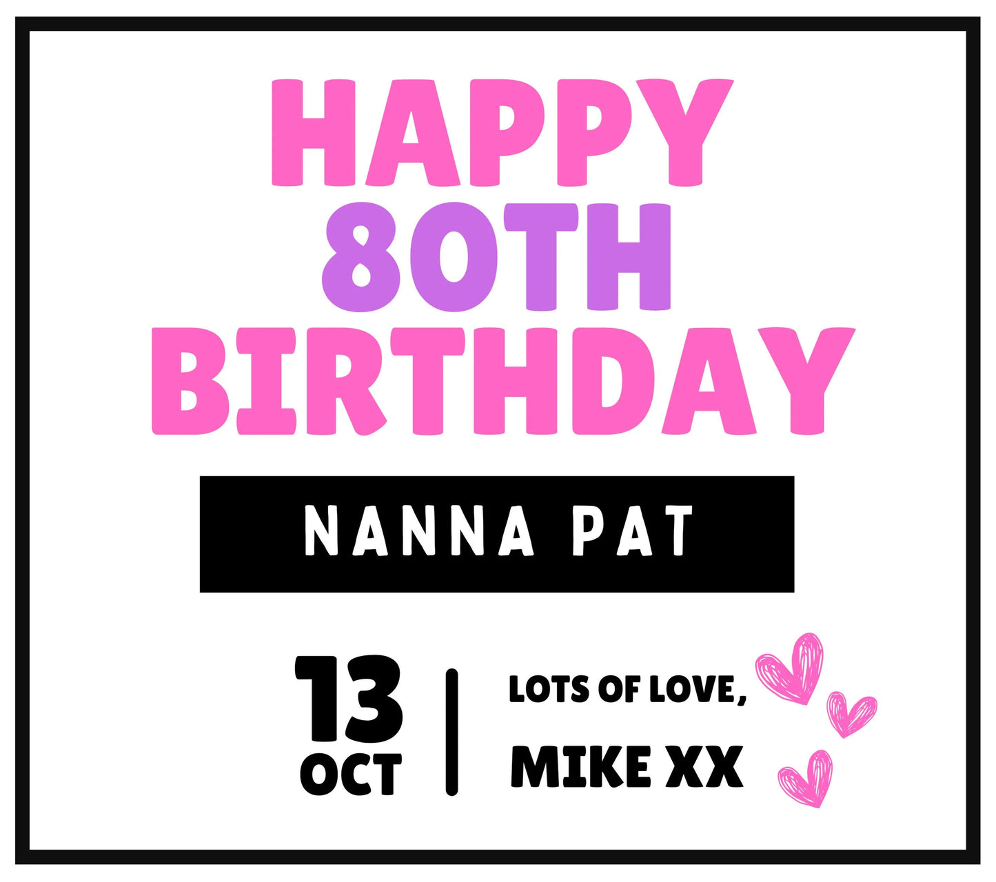 Personalised Nanna Birthday Candle MKTrends Co