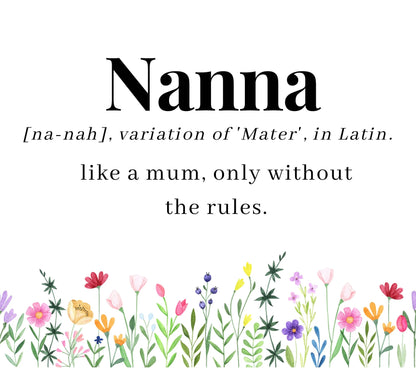 Personalised Nanna Noun Flowers Candle MKTrends Co