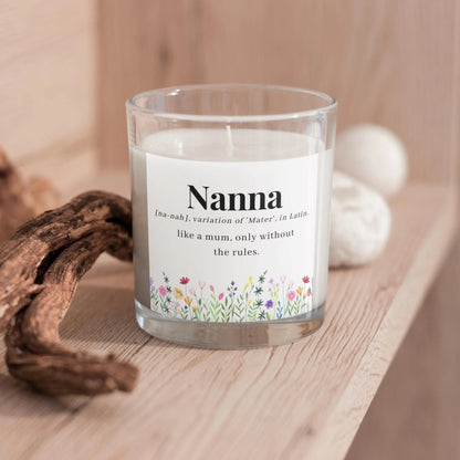 Personalised Nanna Noun Flowers Candle MKTrends Co