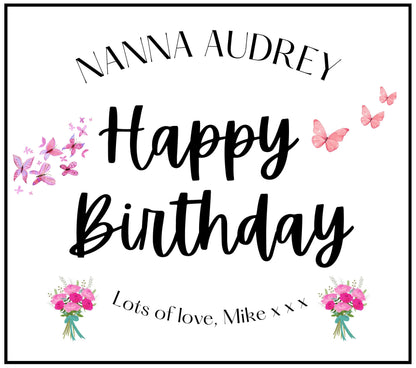 Personalised Nanna Simple Happy Birthday Candle MKTrends Co