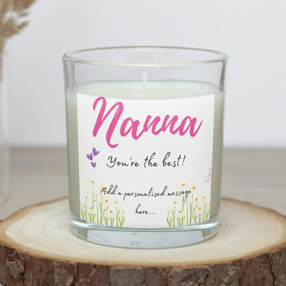 Personalised Nanna You're The Best Candle MKTrends Co