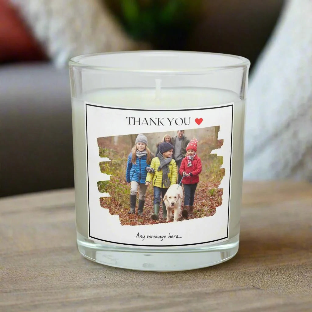 Photo Thank You Message Gift | Personalised Thank You Candle MKTrends Co