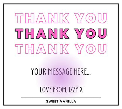 Pink Thank You Gift for Her | Personalised Thank You Candle MKTrends Co