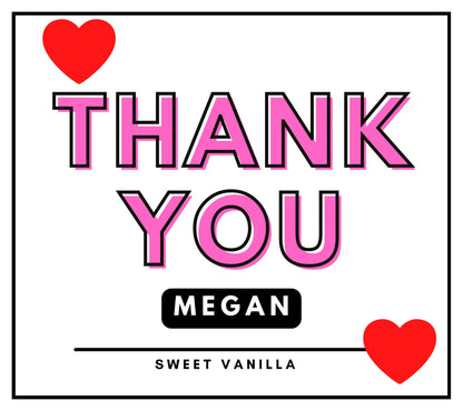 Pink Thank You Personalised Candle | Gift for Her MKTrends Co