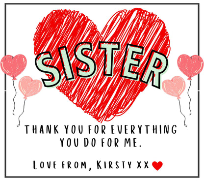 Sister Heart Candle | Personalised Gift for Sister MKTrends Co