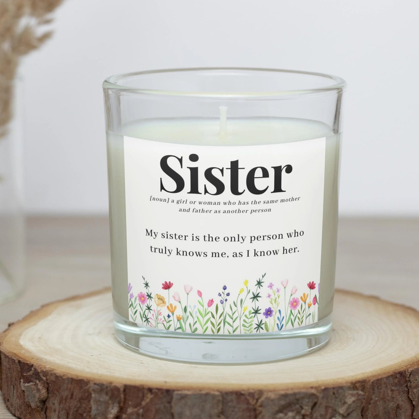 Sister Noun Message Quote Personalised Candle | Noun Gift for Sister MKTrends Co