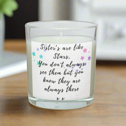 Sisters Are Like Stars Personalised Candle | Gift for Sister MKTrends Co