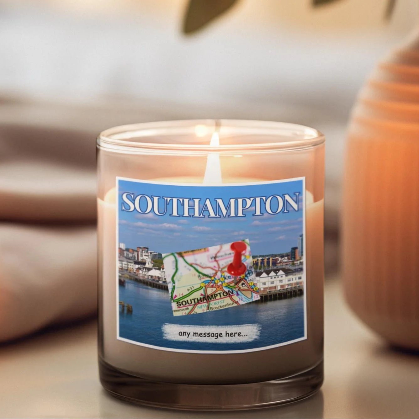 Southampton Personalised Candle MKTrends Co