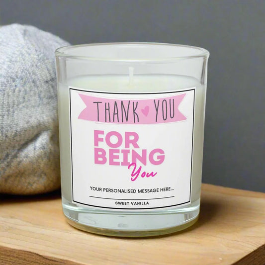 Thank You For Being You Gift for Her | Personalised Thank You Candle MKTrends Co