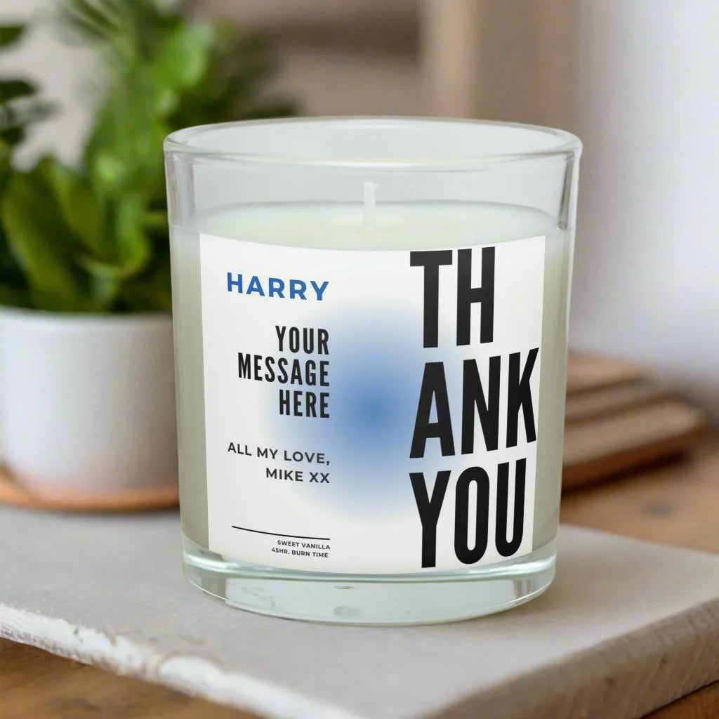 Thank You Gift for Him | Personalised Candle MKTrends Co