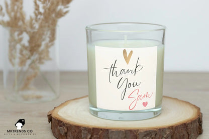 Thank You Personalised Candle | Thank You Gift MKTrends Co