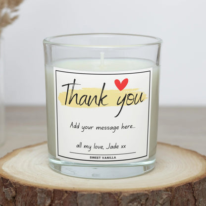 Thank You Personalised Candle | Thank You Gift MKTrends Co