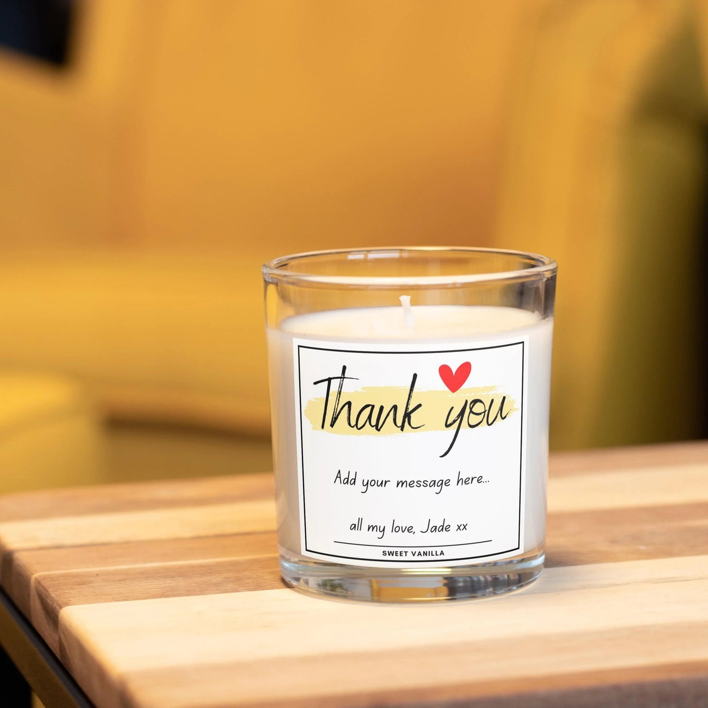 Thank You Personalised Candle | Thank You Gift MKTrends Co