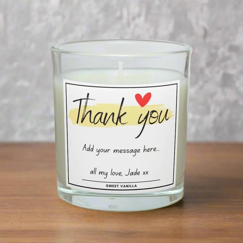 Thank You Personalised Candle | Thank You Gift MKTrends Co