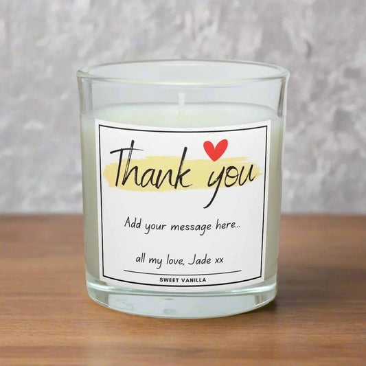 Thank You Personalised Candle | Thank You Gift MKTrends Co