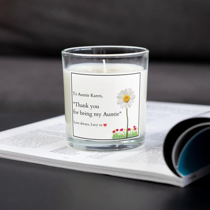 Thank you for being my Auntie Personalised Candle | Auntie Message Gift MKTrends Co