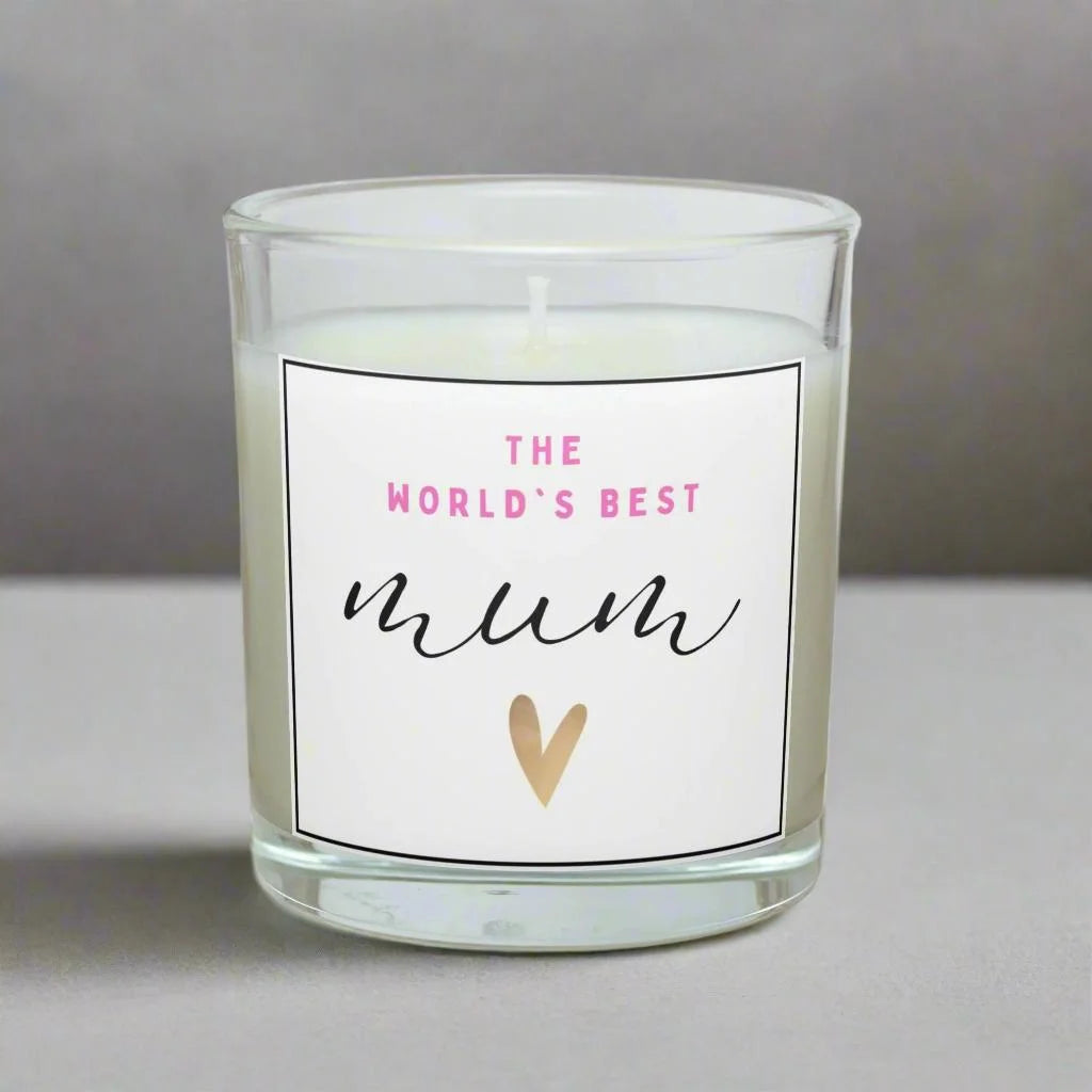 The World's Best Mum Personalised Candle | Best Mum Gift MKTrends Co