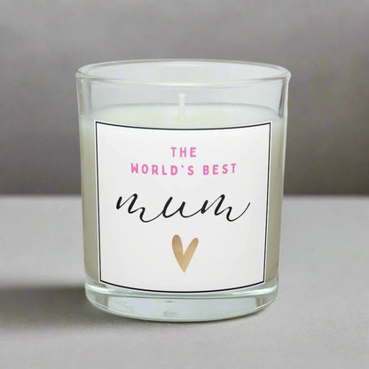 The World's Best Mum Personalised Candle | Best Mum Gift MKTrends Co