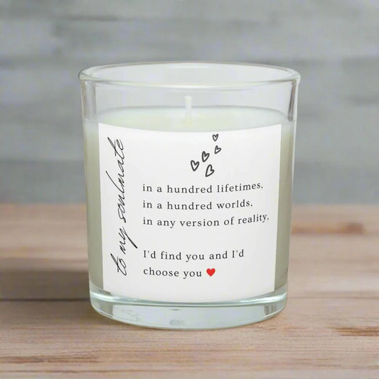 To My Soulmate Personalised Candle | Girlfriend Wife Gift MKTrends Co