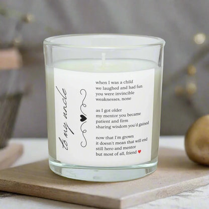 To My Uncle Message Personalised Candle | Uncle Quote Gift MKTrends Co