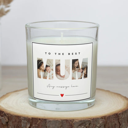 To The Best Mum Photo Gift | Personalised Candle MKTrends Co