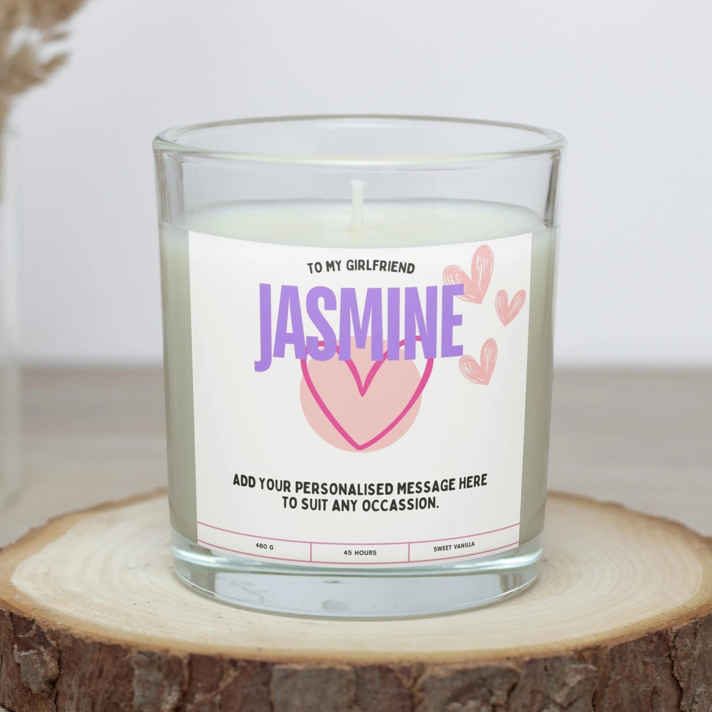 To my Girlfriend Name Personalised Candle | Gift for Girlfriend MKTrends Co