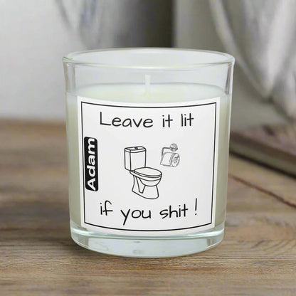 Toilet Joke Personalised Candle | Funny "If you shit" Novelty Joke Gift MKTrends Co