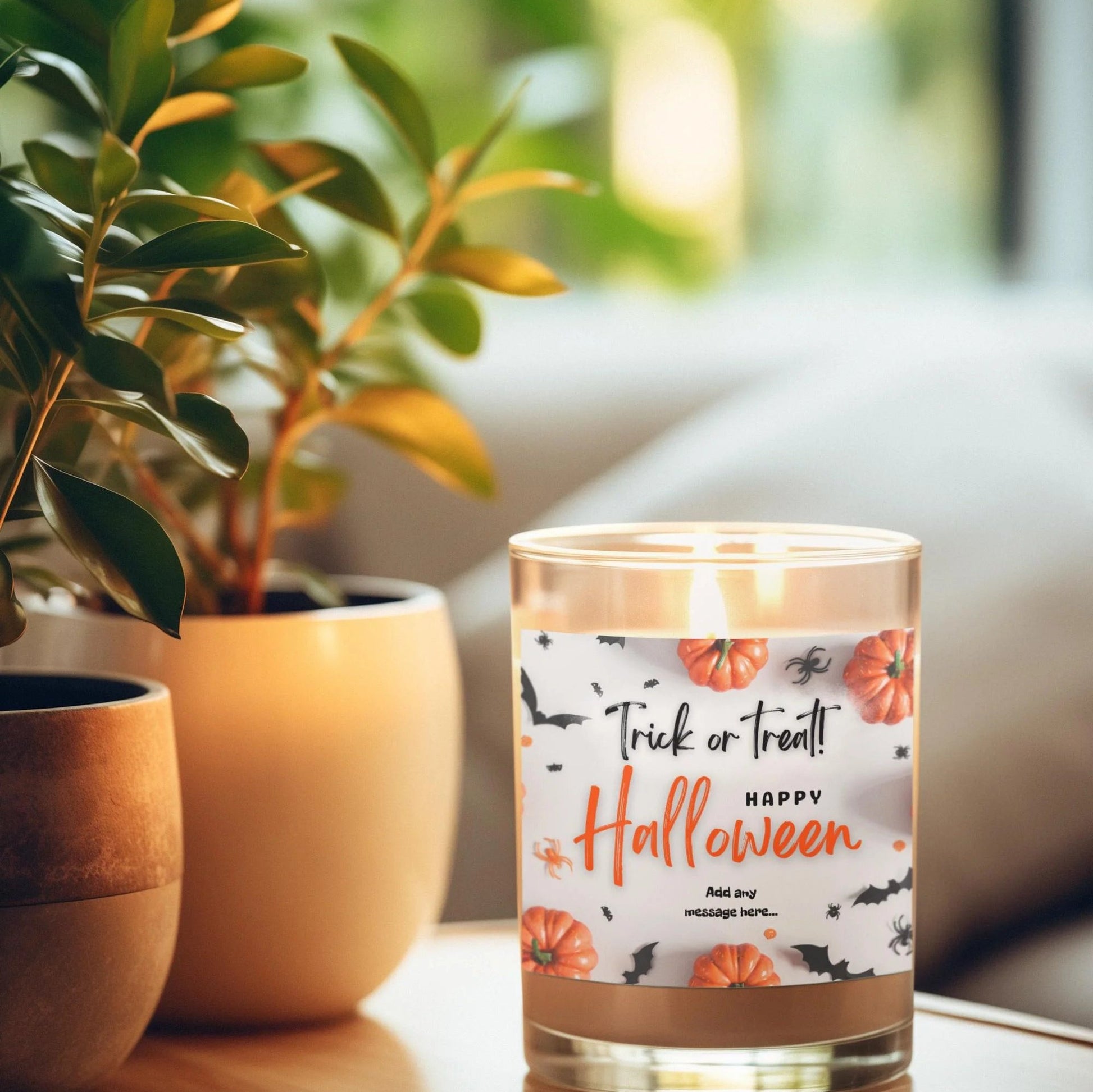 Trick or Treat Halloween Personalised Candle | Halloween Decor MKTrends Co