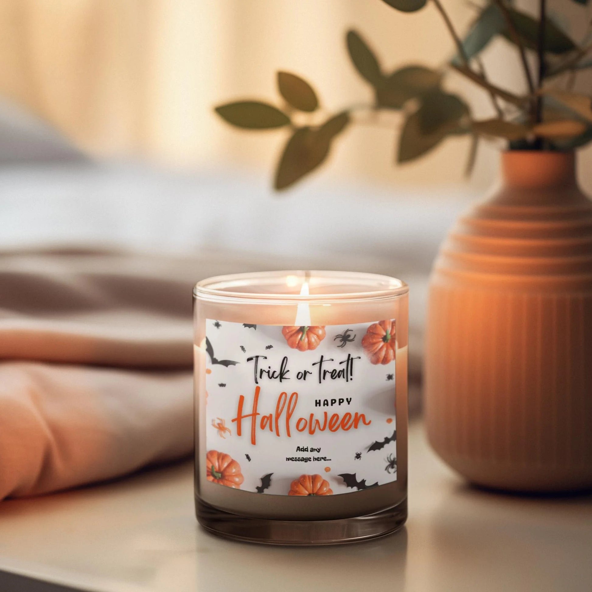 Trick or Treat Halloween Personalised Candle | Halloween Decor MKTrends Co