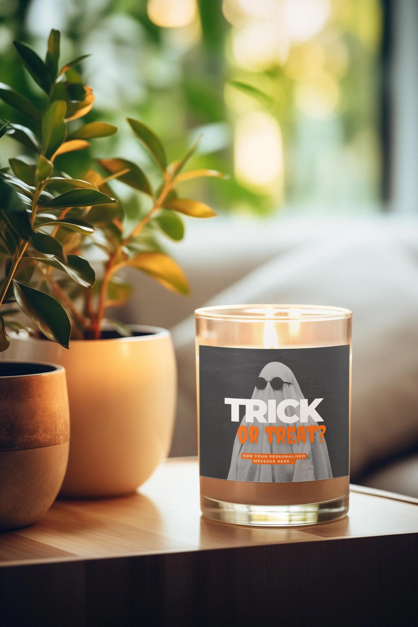 Trick or Treat Message Candle | Halloween MKTrends Co