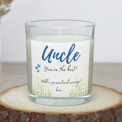 Uncle You're The Best Personalised Candle | Best Uncle Message Gift MKTrends Co